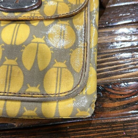 Fossil Key Per Ladybug Coated Canvas Crossbody Purse - Picture 7 of 14